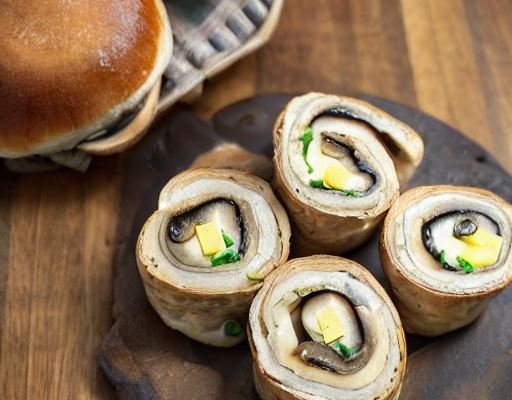 Shiitake-Omelett-Röllchen