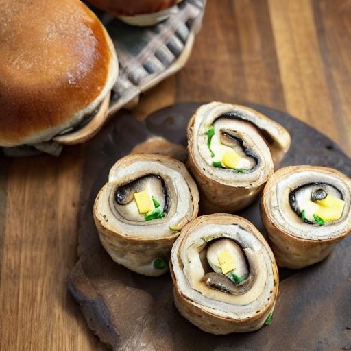Shiitake-Omelett-Röllchen